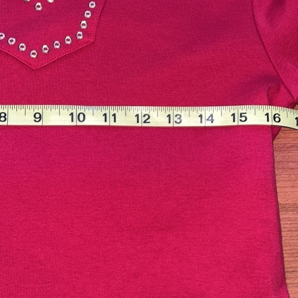 Rafaella women’s red 3/4 sleeve top Size Medium - Picture 5 of 8